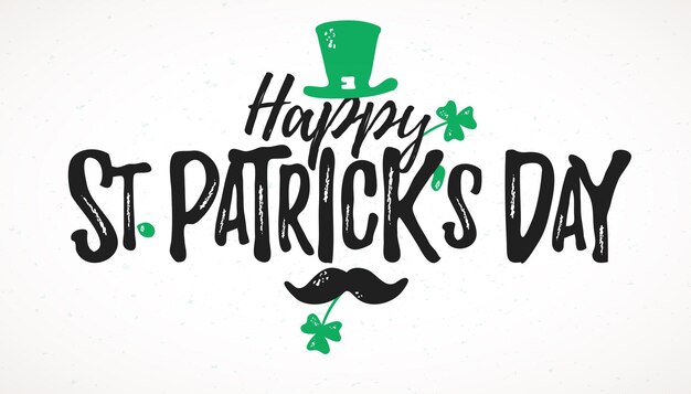 Vector happy st. patrick's day funny lettering