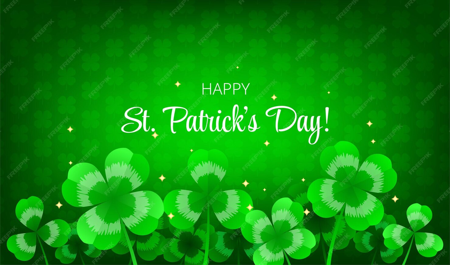 Premium Vector Happy st. patrick's day greeting banner card template