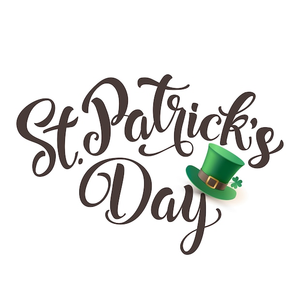 Happy st. patrick s day isolated on a white background.