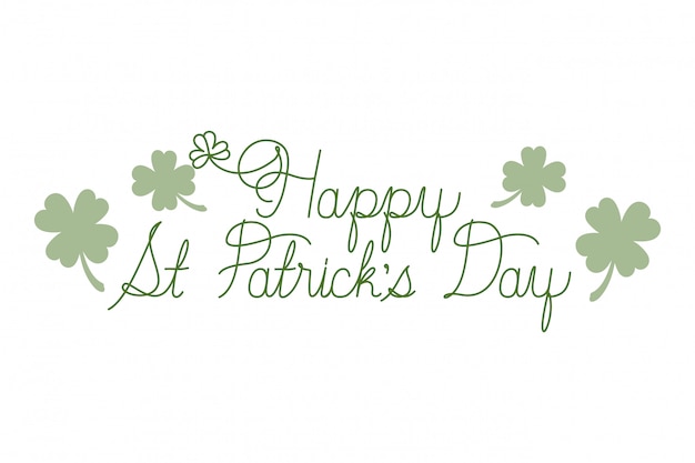 Happy st patrick`s day label isolated icon