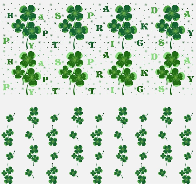 Vector happy st patrick's day patroon vector illustratie naadloze achtergrond