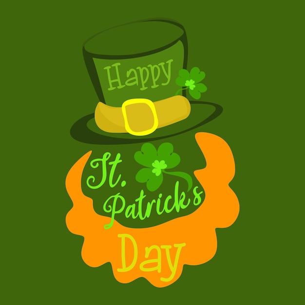 happy st patricks day vector illustration for poster or card
