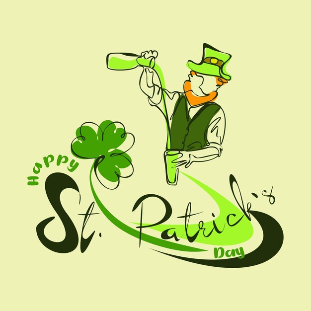 Vector happy st patricks day vectorillustratie voor poster of kaart