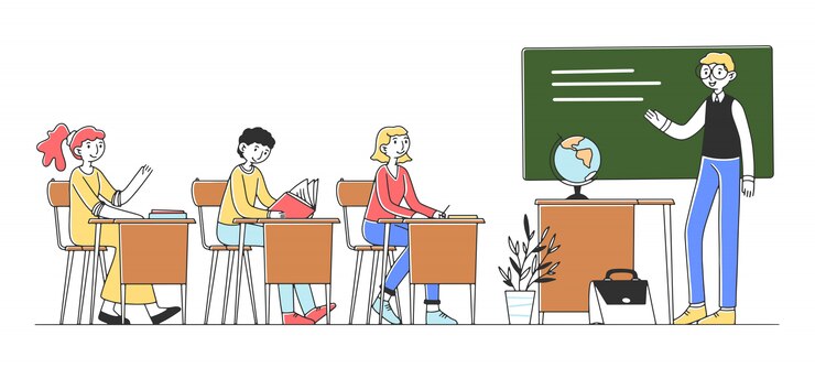 수업을 공부하는 대학 교실에서 행복 한 학생