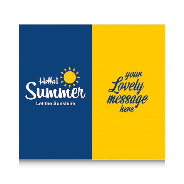 Счастливая летняя открытка