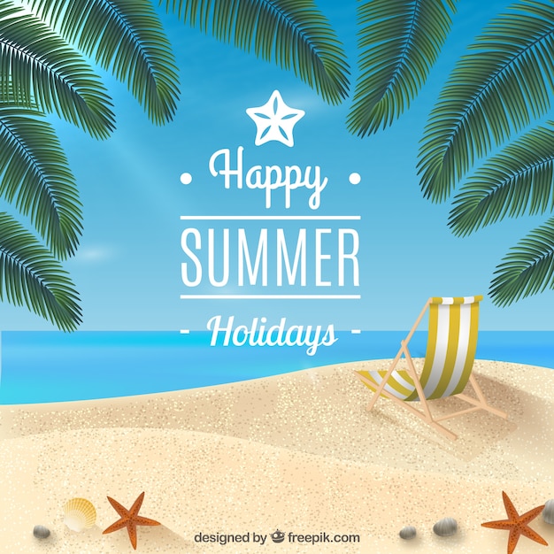 Happy summer holidays background