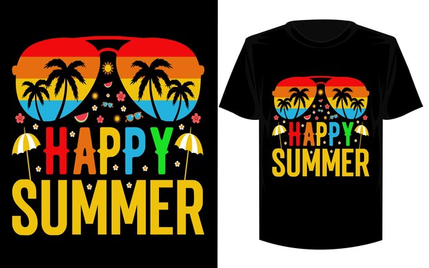 Happy Summer t shirt design vector