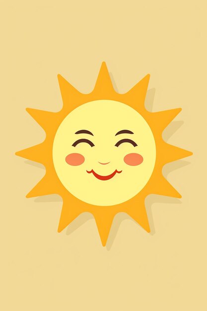 happy sun vector