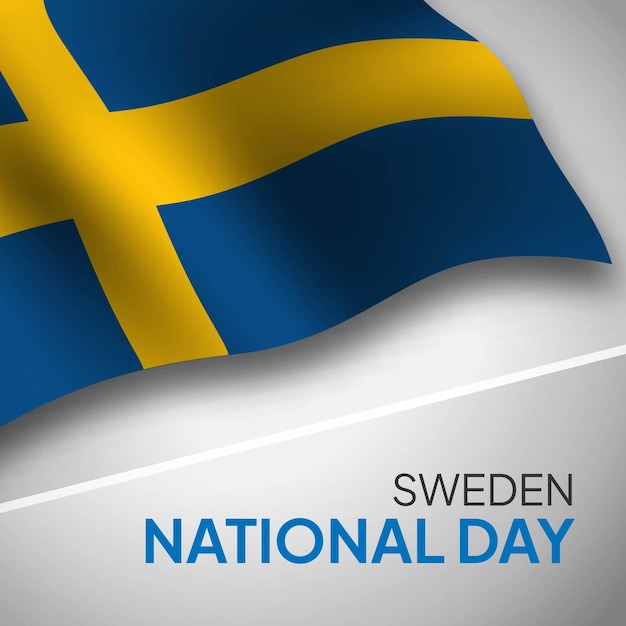 Happy sweden national day template design Vector