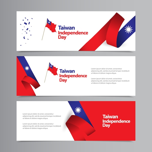 Happy Taiwan Independence Day Celebration  Template 