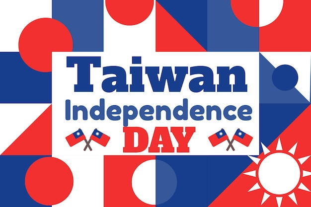 Happy taiwan national day october 10th celebration vector