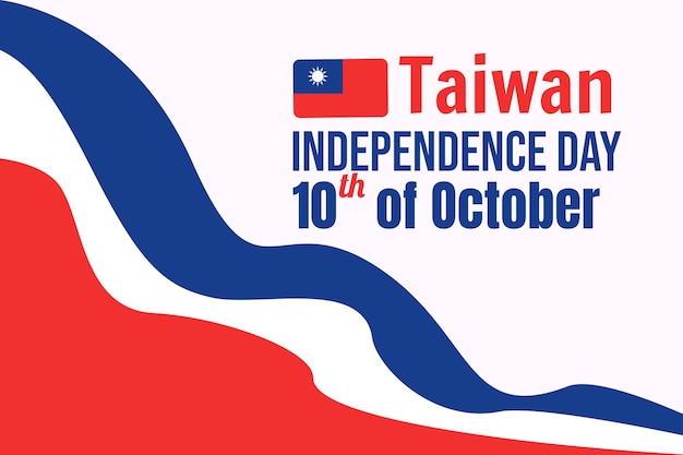 Счастливый национальный день тайваня 10 октября вектор празднования