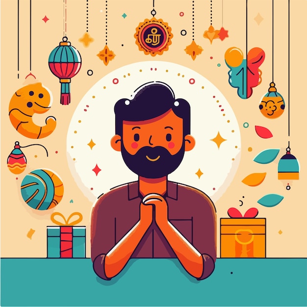 Happy tamil new year vector image