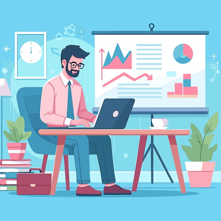 Vector happy teacher day flat vector illustration hand drawn concept professor teaching