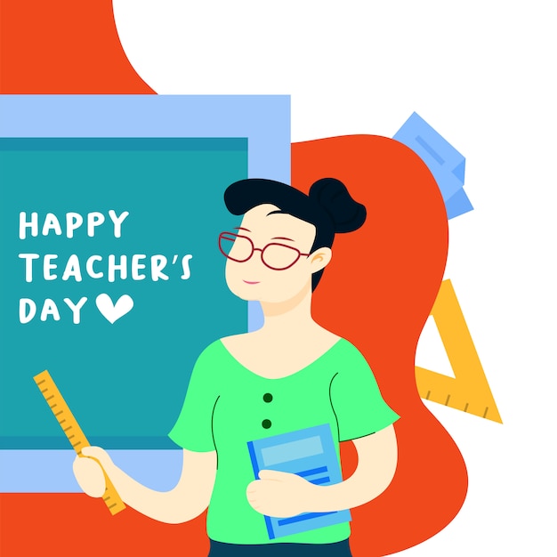 Illustrazione di happy teacher's day