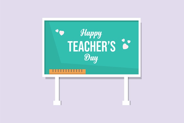 Happy Teacher's day Vector art for congratulation cards banners and flyers International teacher's day concept Vector illustration