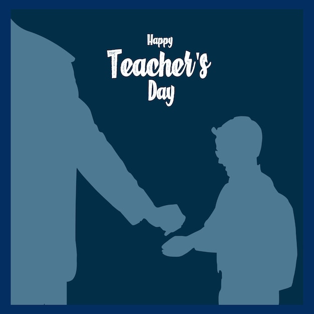 Happy Teacher's Day vector silhouette