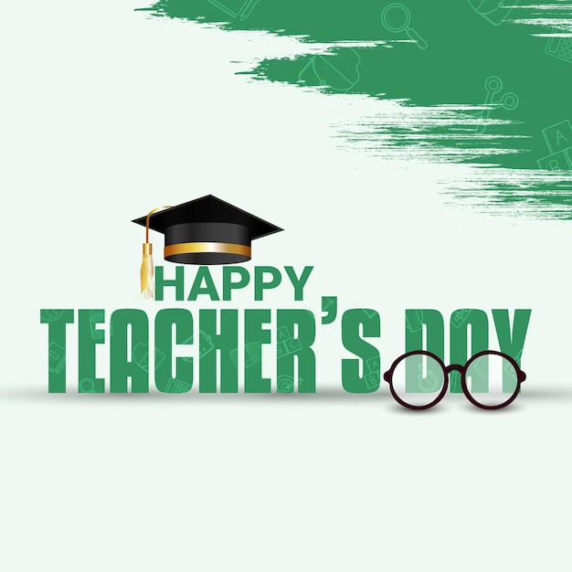 Happy teachers day banner design