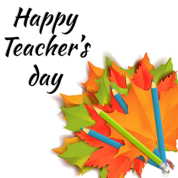 Insegna di giorno di insegnanti felici