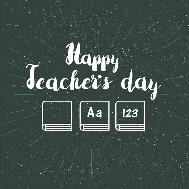 Vector happy teachers day celebration banner