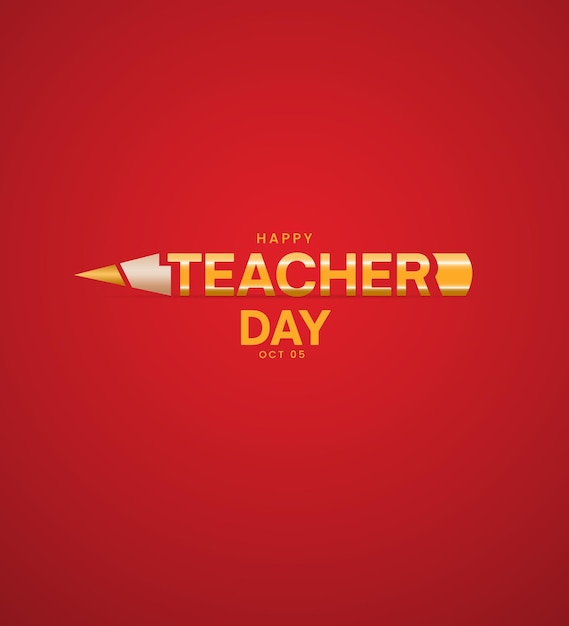 幸せな教師の日バナー ポスター ベクトル アート 3 D イラストレーションの創造的な教師の日デザイン