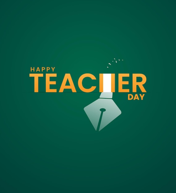 Felice giornata degli insegnanti design creativo della giornata degli insegnanti per banner poster arte vettoriale illustrazione 3d