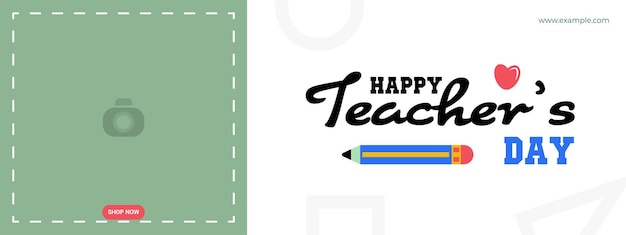 Vector happy teachers day greeting design for promotion advertising education