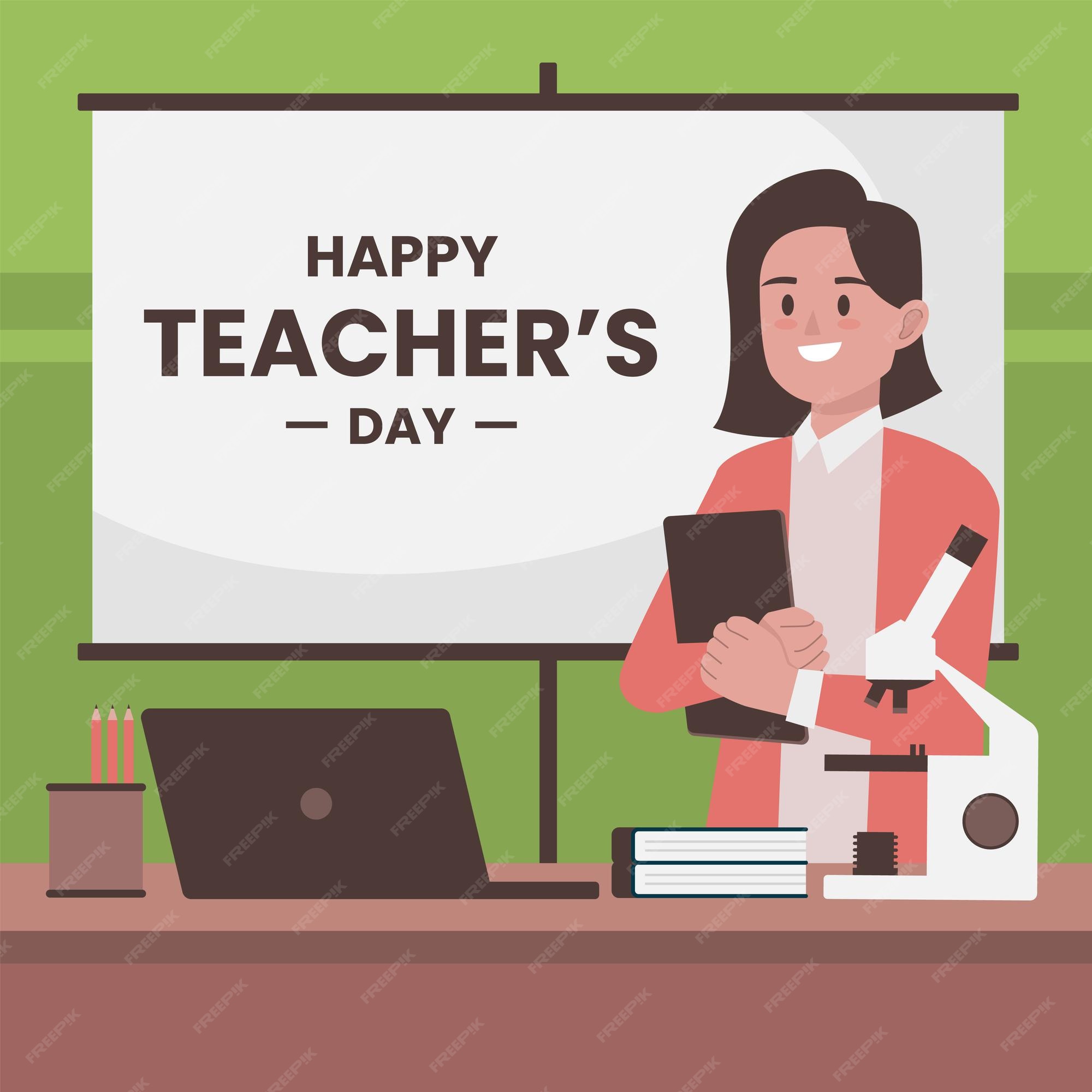 Premium Vector | Happy teachers day illustration Premium Vector | Happy teachers day illustration