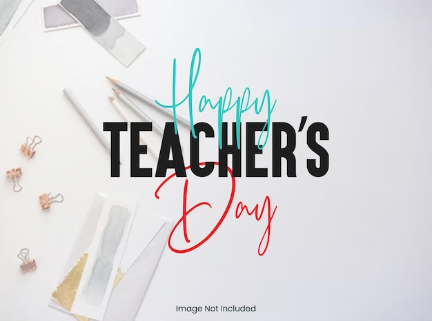 Happy teachers day lettering