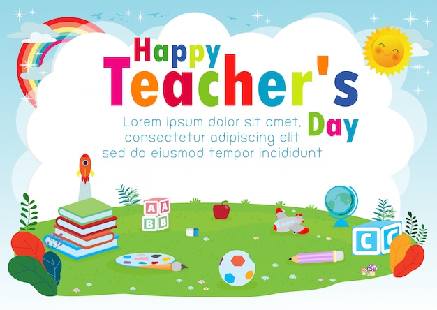 Teachers Day Greeting Card Template