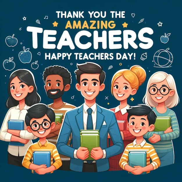 happy teachers day vector