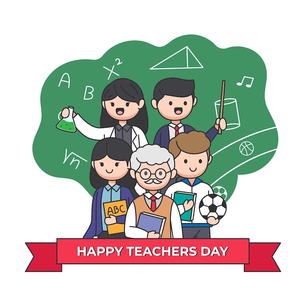 Vector happy teachers day