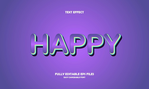 Happy text effect