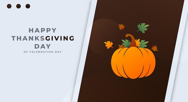 Happy thanks giving day celebration vector design illustration for background poster banner ads