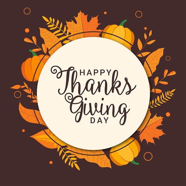 Happy Thanks Giving Day Creative Design Art