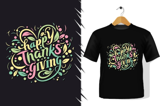 Happy Thanks giving Day Hand Drawn Text