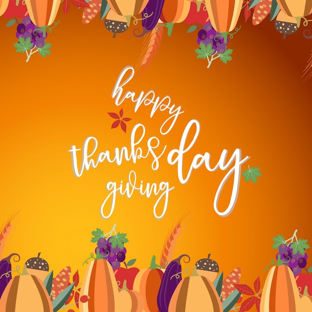 Vector happy thanks giving day