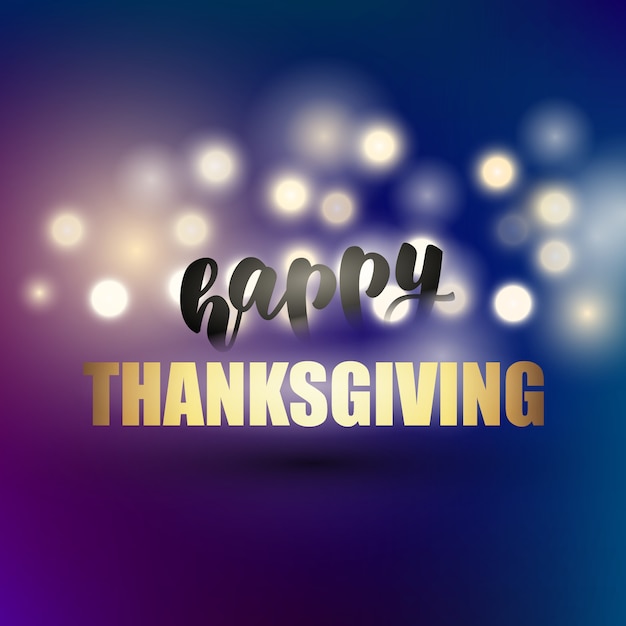 Vector happy thanksgiving banner design.