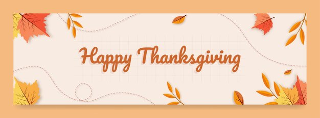 happy thanksgiving banner free vector