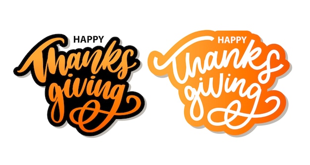 Happy thanksgiving borstel hand belettering