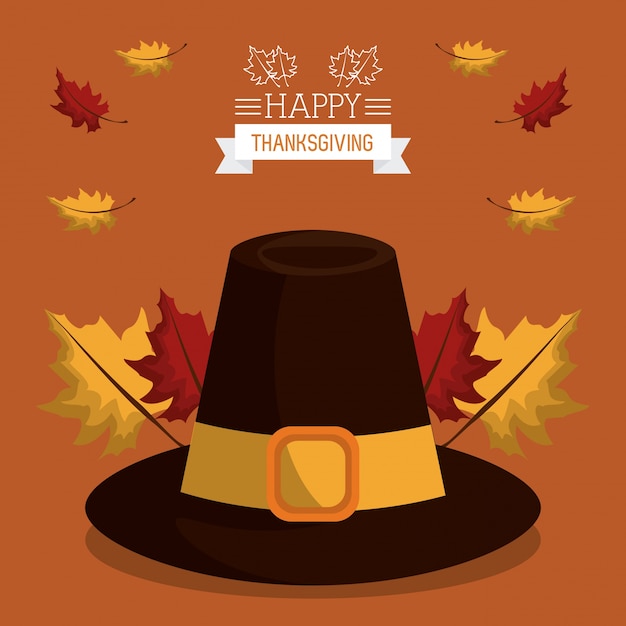 Vector happy thanksgiving card