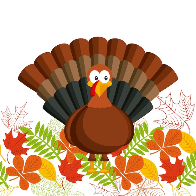 Vector happy thanksgiving card