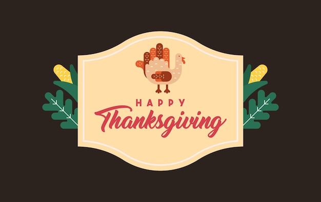 Happy thanksgiving day background illustration vector