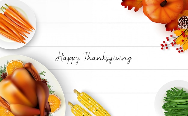 Vector happy thanksgiving day background