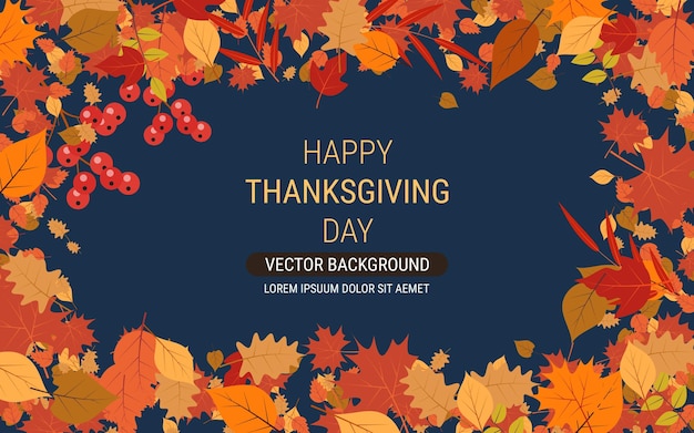 Vector happy thanksgiving day cartoon stijl vectorillustratie