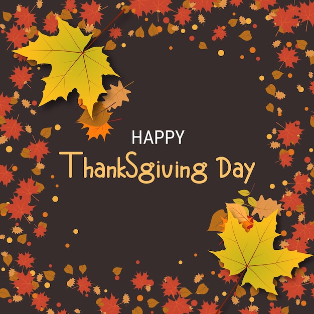 Happy Thanksgiving Day cartoon style vector illustration