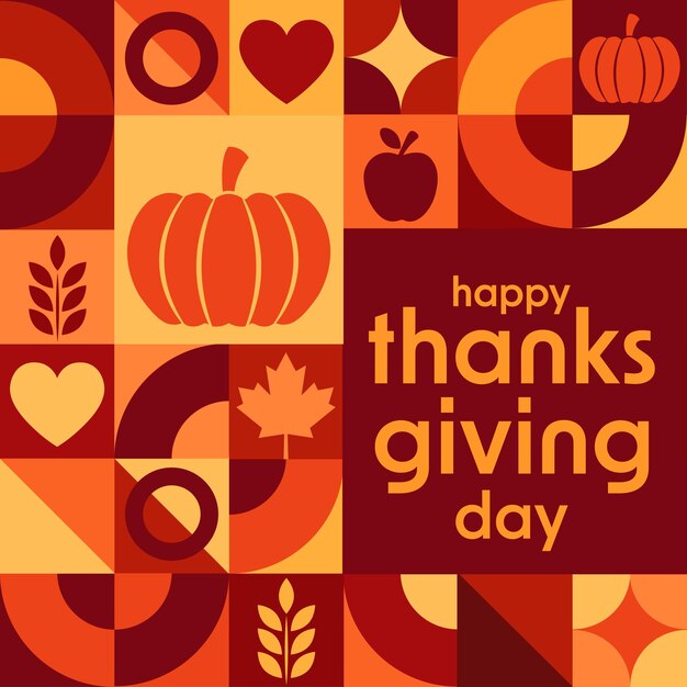 Happy Thanksgiving Day Holiday concept Template voor achtergrond banner kaart poster met tekst opschrift Vector EPS10 illustratie