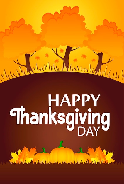 Happy Thanksgiving day holiday poster