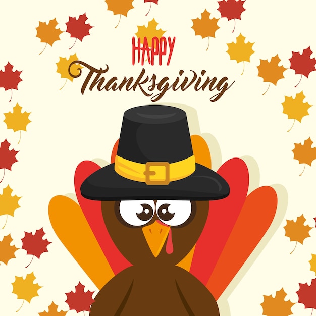 Happy thanksgiving day-kaart