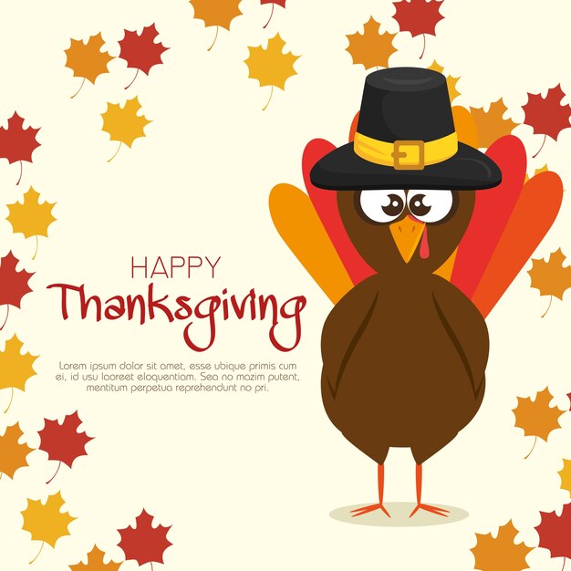 Happy thanksgiving day-kaart